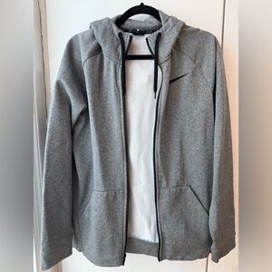 Nike Men's Gray Zip-Up Hoodie